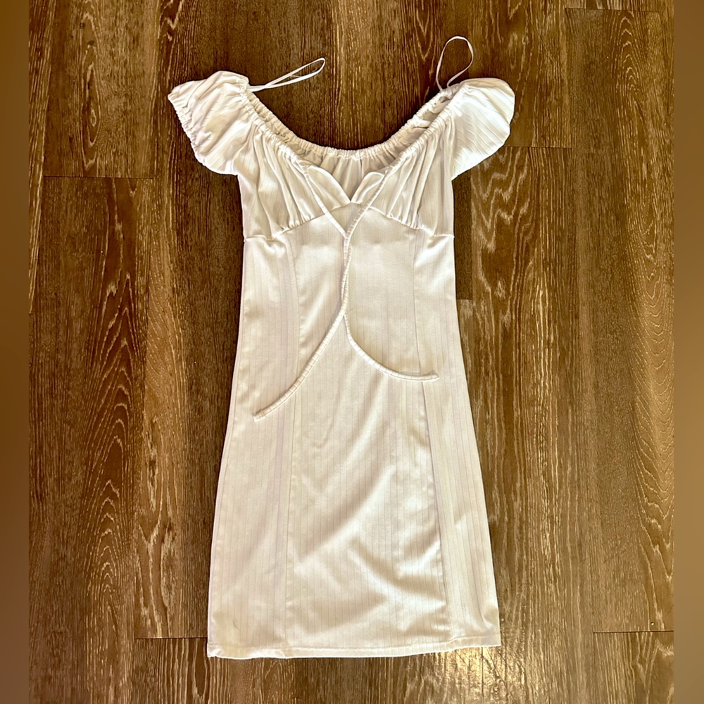 PacSun White Off the Shoulder Mini Dress